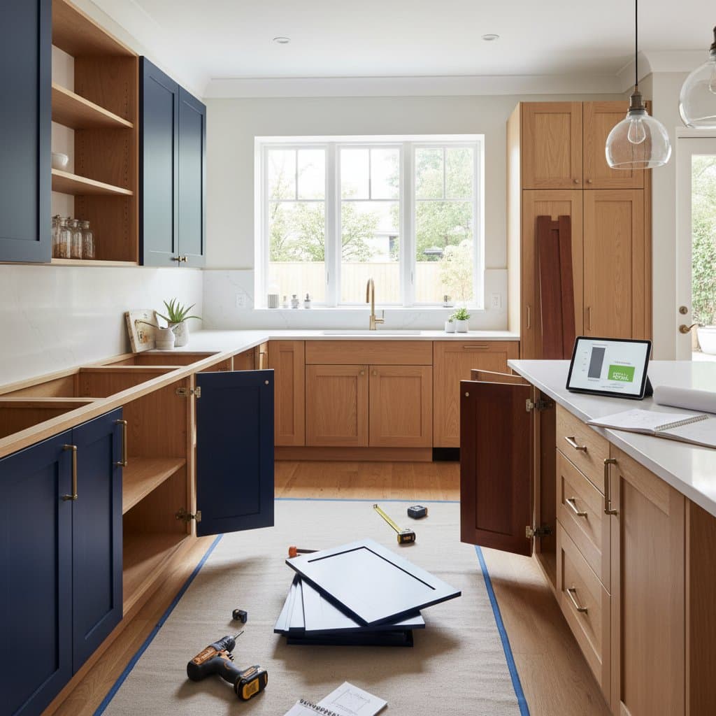 Featured image for Cabinet Refacing Costs 40-60% Less Than Replacement