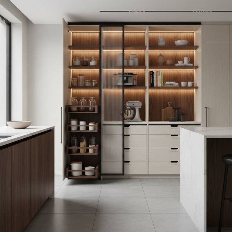 Featured image for Pantry Walls That Work: Reach, Flow, and Storage Done Right