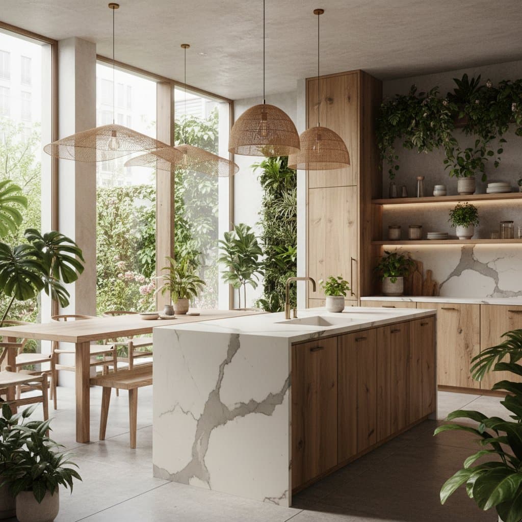 Featured image for Biophilic Design Brings Nature Into Modern Kitchens