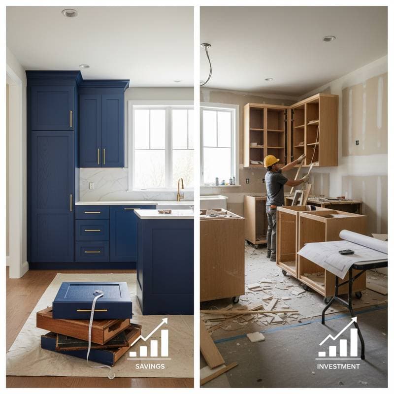 Featured image for Cabinet Refacing Cuts Kitchen Costs 40 Percent in 2026