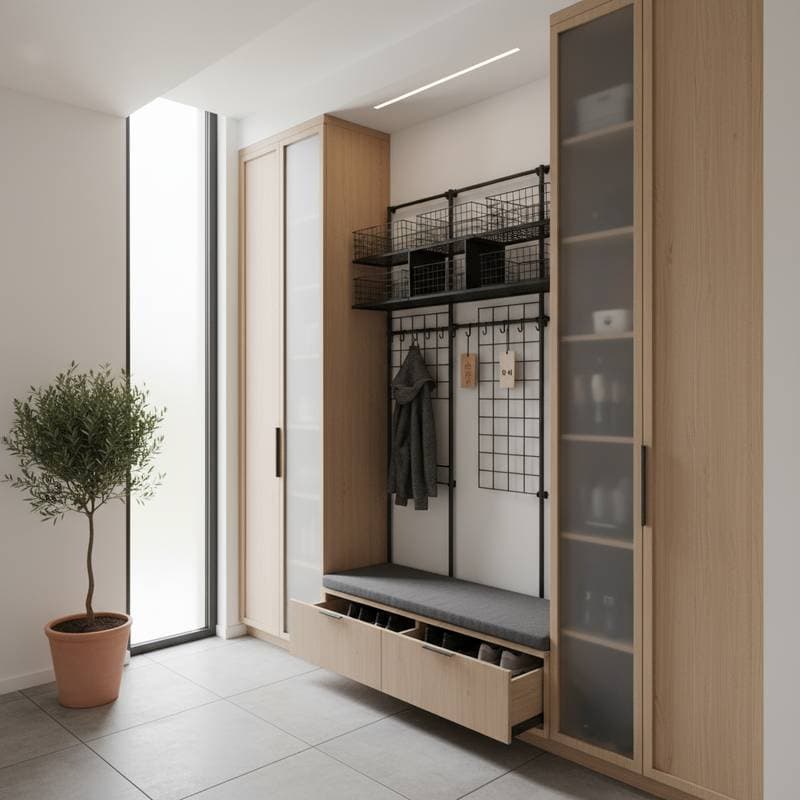 Featured image for Vertical Storage Tricks That Triple Mudroom Space